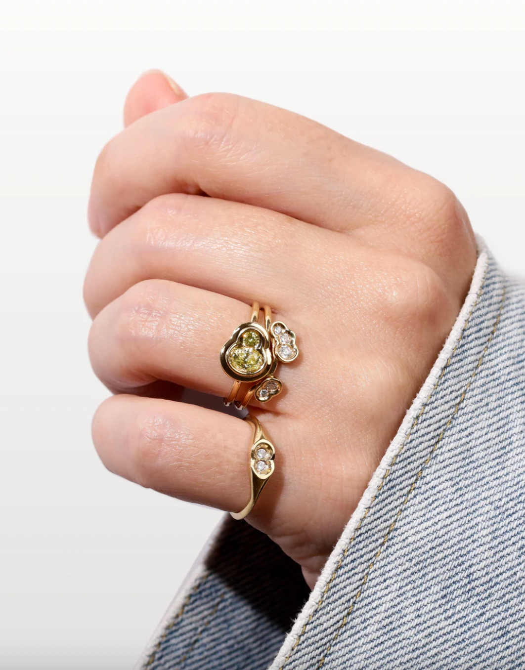 Yellow Diamond North-South Obi Skai no.2 Ring